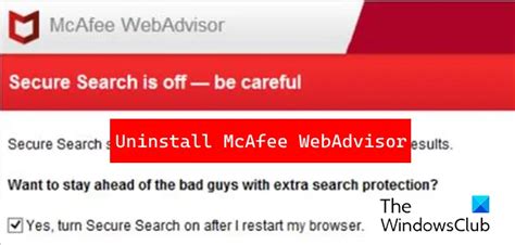 mcafee siteadvisor deinstallieren|How to remove McAfee WebAdvisor from Windows 11/10 .